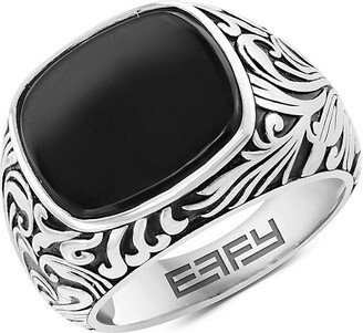 925 Sterling Silver & Onyx Ring