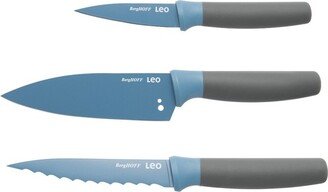 Leo 3Pc Kitchen Knife Starter Set, Blue