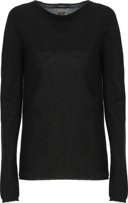 Crewneck Long-Sleeved Knitted Jumper