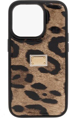 Leopard-Printed iPhone 14 Pro Cover