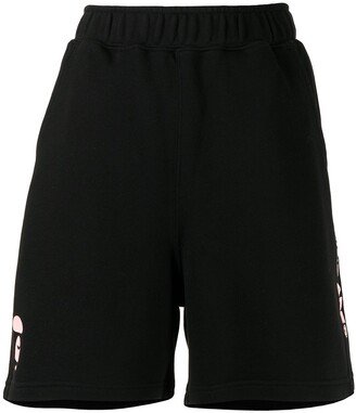 Logo Print Cotton Jersey Shorts