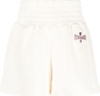 Elasticated-Waistband Cotton Shorts-AB