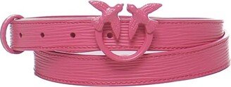 Leather Belt With Love Birds Buckle