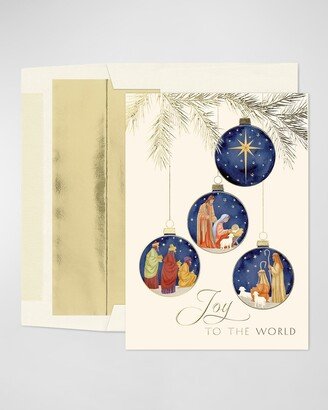 Carlson Craft Joyous Watercolor Christmas Cards, Set of 25