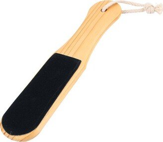 Unique Bargains Home Wooden Handle Rasp Pedicure Foot Nail Clipper Wooden Color Black 1 Pc