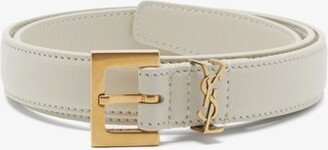 plaque Leather Belt