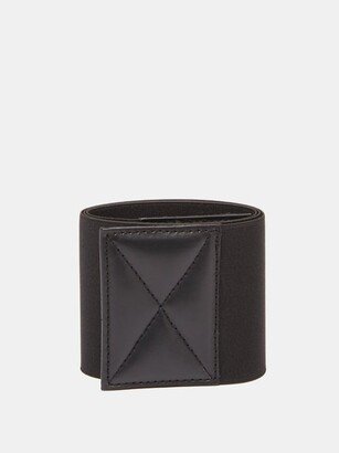 Leather-panel Elasticated Waist Belt