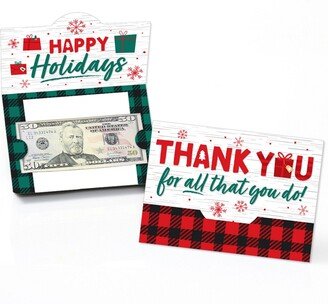 Big Dot Of Happiness Holiday Thank You - Christmas Appreciation Money And Gift Card Holders 8 Ct