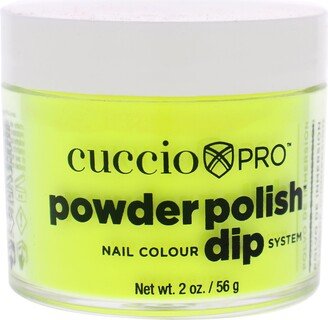 Pro Powder Polish Nail Colour Dip System - Neon Yellow by Cuccio Colour for Women - 1.6 oz Nail Powder