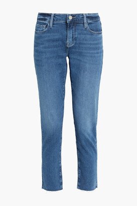 Le Garcon cropped faded low-rise slim-leg jeans