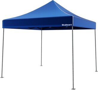 Pop-Up Canopy – Water-Resistant Outdoor Party Tent with Instant Set-Up, Easy Storage, and Portable Carry Bag – 10x10 Sun Shelter by Blue)