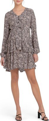 Florence Tiered Long Sleeve Floral Maternity/Nursing Dress