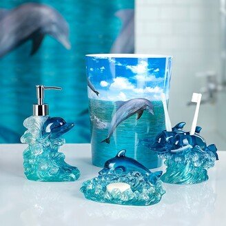 Allure Home Creation Jump For Joy Lotion Pump/Toothbrush Holder/Soap Dish/Wastebasket 4PC Set - 4 Piece Set