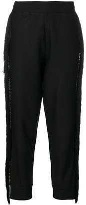 Fringed Trim Track Pants