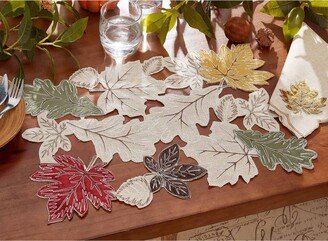 Happy Fall Leaves Cutwork Allover Rectangle Placemat