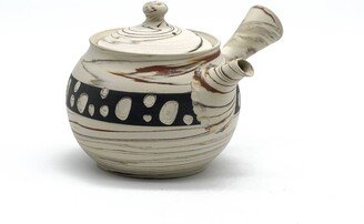 Japanese Kyusu - 堀田 拓見 Takumi Hotta 憲児陶苑 Kenji Kiln Mizutama Nerikomi Tokoname-Yaki Teapot 260Ml