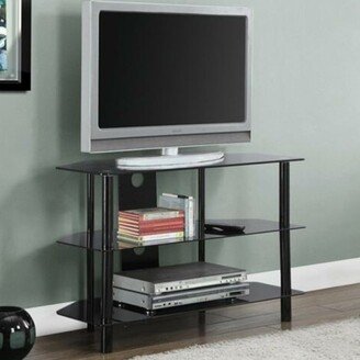 Snake River Décor 36 TV Stand in Black with Tempered Glass - 42 inches