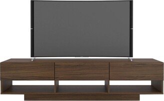 Rustik 3 Drawer TV Stand for TVs up to 80 Brown - Nexera