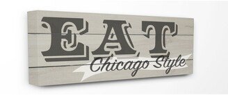 Eat Chicago Style Typography Canvas Wall Art, 10 x 24