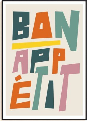 Natalie Cass Art Bon Appetit Typography Art Print - A3