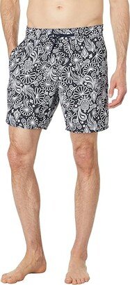 Center Print 17 Trunks (Black) Men's Swimwear