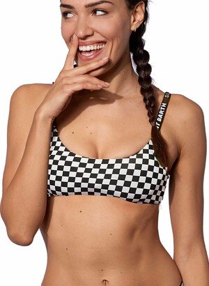 Black And White Chess Print Bralette