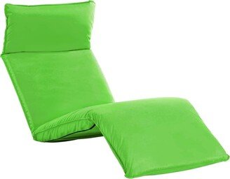 Foldable Sunlounger Oxford Fabric Green - 68.9 x 22 x 3.9