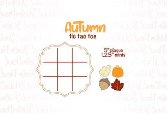 Autumn Fall Tic Tac Toe Cookie Cutters - 5Pc Set