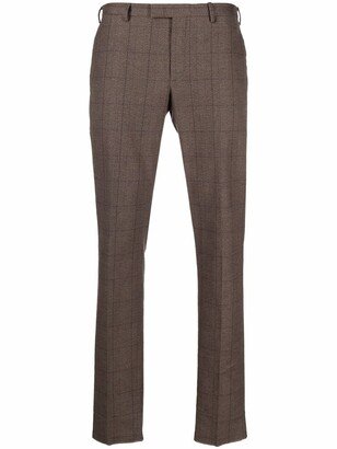 PT Torino Checked Tailored Slim Fit Trousers
