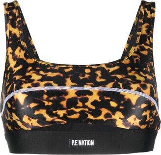 Leopard-Print Sports Bra-AC