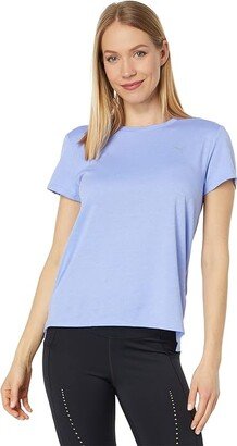 Run Favorite Heather Short Sleeve Tee (Elektro Purple Heather) Women's Clothing