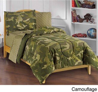 Geo Camo 5-piece Bed in a Bag with Sheet Set