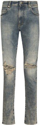Ripped-Detailing Skinny Jeans-AD