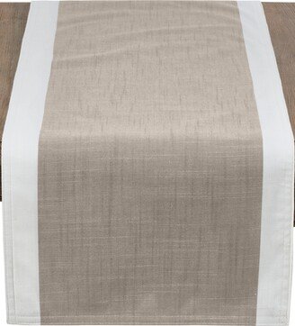 Saro Lifestyle Casual Table Runner with Banded Border Design, 54