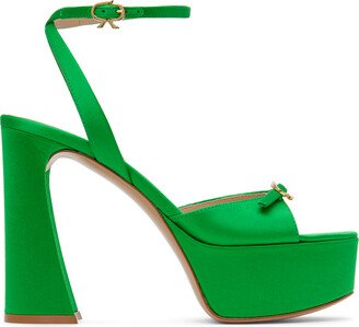 Green Maddy Platform Sandals