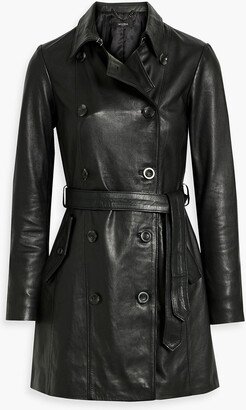 Lyla leather trench coat