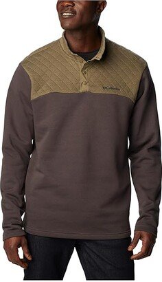 Hart Mountain Quilted 1/2 Snap Pullover (Stone Green/Shark) Men's Clothing