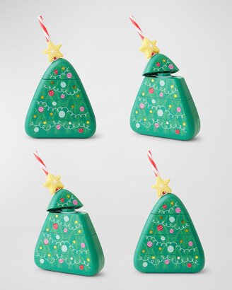 Packed Party Christmas Tree Sippers, Set of 4