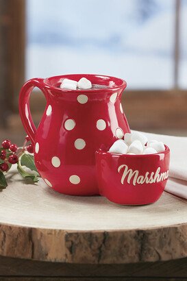 Women's Marshmallow Handwarmer Mug - Red Polka Dot