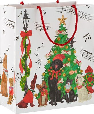 Caspari Medium Tote Caroling Pets