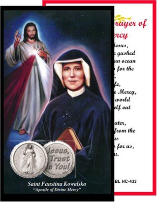 Divine Mercy Jesus I Trust in You Token Coin Includes A 3 O'clock Prayer Card By Saint Faustina Kawalska