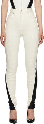 White & Black Spiral Jeans