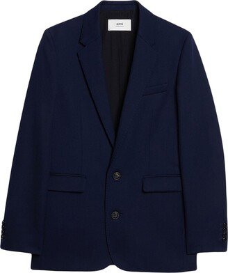 Single-Breasted Wool Blazer-CG