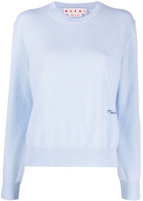 Logo-Embroidered Cashmere Jumper