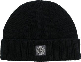 Logo-Patch Turn-Up Beanie