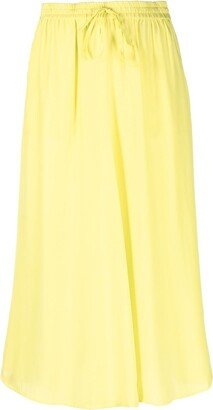 Drawstring Midi Skirt-AA