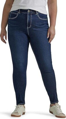 Plus Size Flex Motion Skinny Bootcut Jeans (Deepest Dark) Women's Jeans