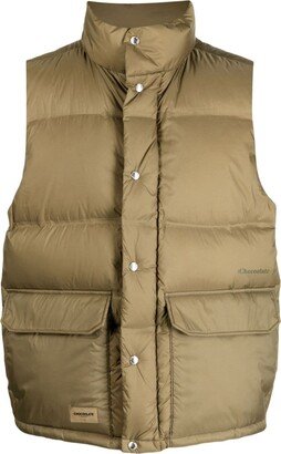 CHOCOOLATE Padded Zip-Up Gilet