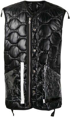 Quilted Transparent Pocket Gilet-AA