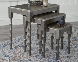 Larkendale Metallic Gray Accent Table Set of 3